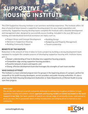 Supportive Housing Institute