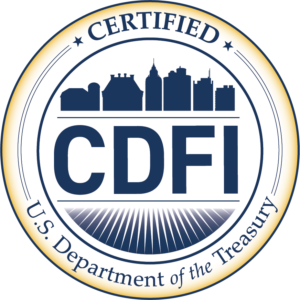Logo indicating that an organization is a Certified CDFI